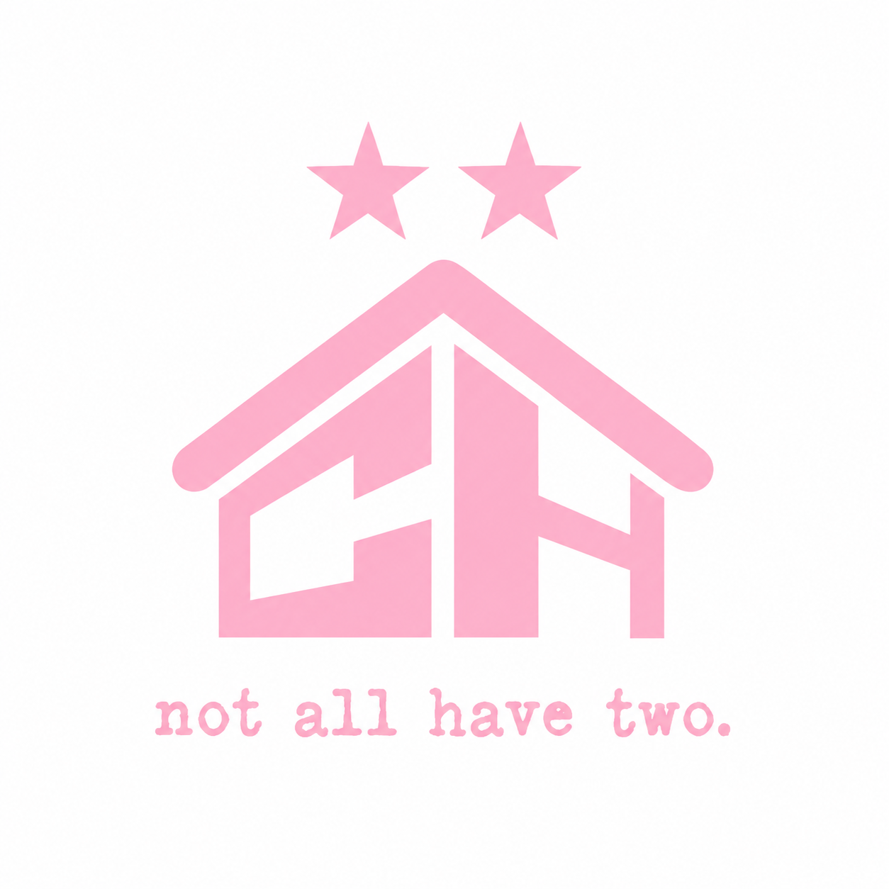 Logo rosa de CHALETEO con dos estrellas